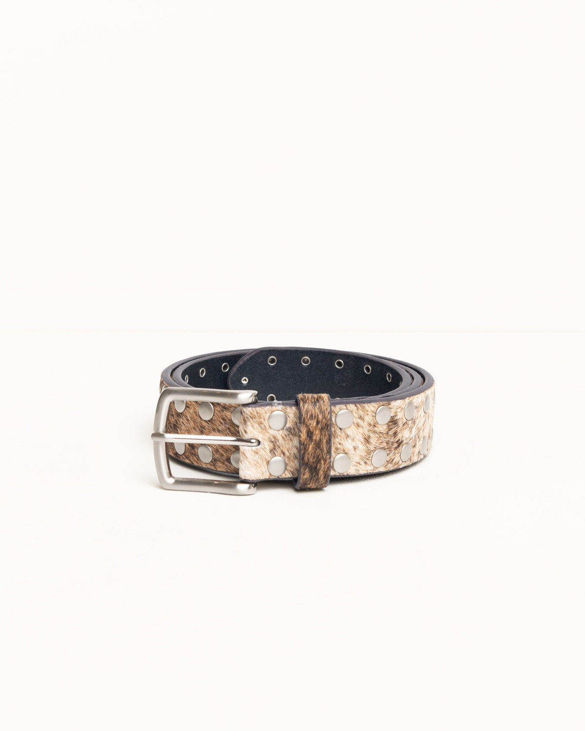 8 Ball Studded Belt Unisex In Raw Cowhide Hair | hero:main:collection:new-arrivals,shirts,tops-shirts,all,tees,outerwear,denim,knits,accessories,sunglasses,hoodies,sweats,mens-hoodies-sweatshirts,shorts,pants,bottoms,crew-sweats,zip-ups,swim,sweatpants, | product-card-slider
