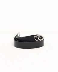Metal S Tip Belt Accessories In Black | hero:main:collection:new-arrivals,shirts,tops-shirts,all,tees,outerwear,denim,knits,accessories,sunglasses,hoodies,sweats,mens-hoodies-sweatshirts,shorts,pants,bottoms