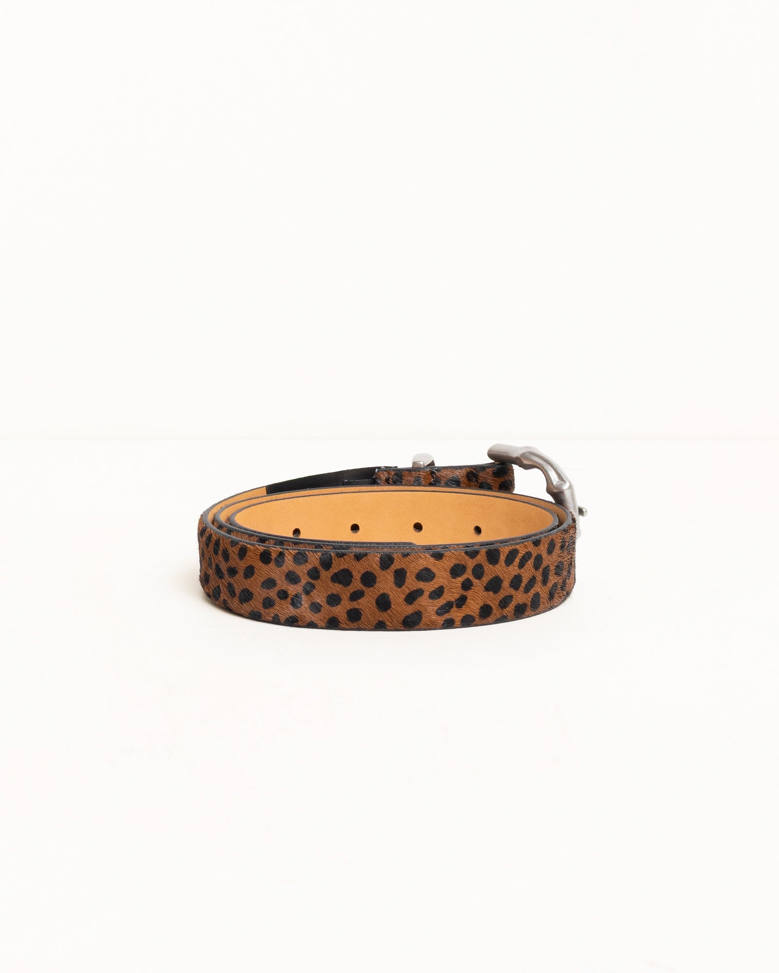 Bamboo Buckle Belt Accessories In Hairy Leopard Pattern | product-card-slider