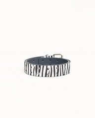 Leather Punch Out Belt Unisex In Hairy Zebra Pattern | product-card-slider