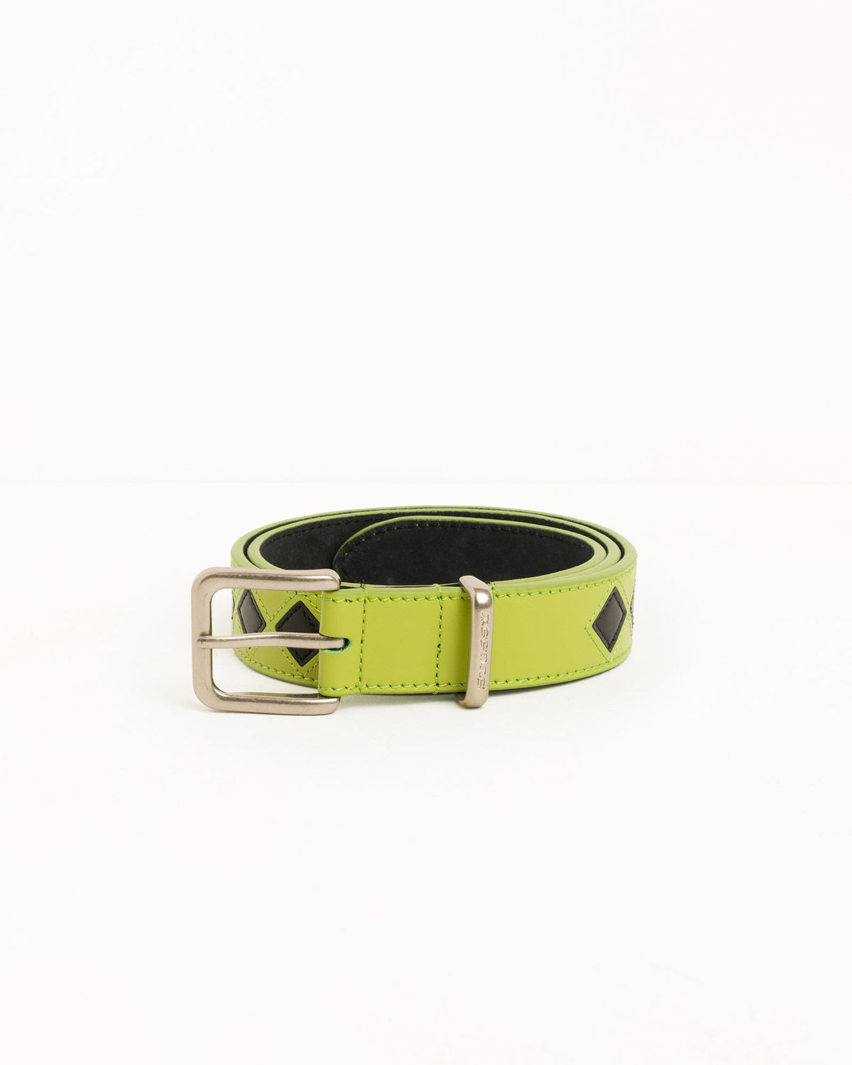 Leather Argyle Belt Unisex In Lime | hero:main:collection:new-arrivals,shirts,tops-shirts,all,tees,outerwear,denim,knits,accessories,sunglasses,hoodies,sweats,mens-hoodies-sweatshirts,shorts,pants,bottoms,crew-sweats,zip-ups,swim,sweatpants,graphics,lazy-tees,swim,basic-9twenty,button-ups,shorts,cargos,denim-jeans,bottoms,bags,belts,wearables,gear,footwear,button-ups,basic-tops,jerseys,big-ol,classics,slim,jackets,all, | product-card-slider