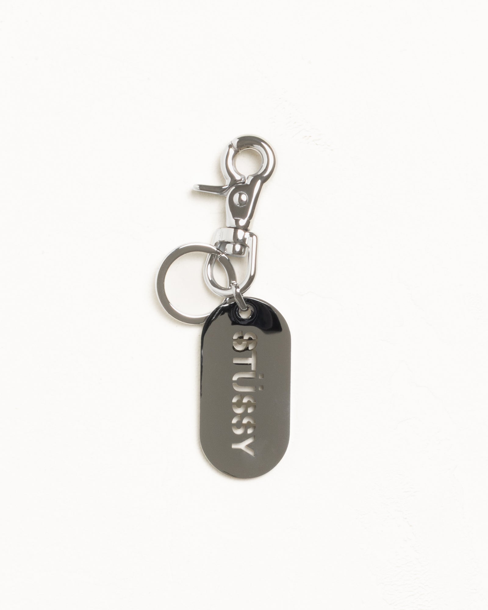 Metal Tag Keychain Accessories In Silver | hero:main:collection:new-arrivals,shirts,tops-shirts,all,tees,outerwear,denim,knits,accessories,sunglasses,hoodies,sweats,mens-hoodies-sweatshirts,shorts,pants,bottoms