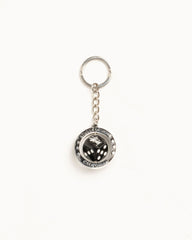 Spinning Dice Keychain Accessories In Silver | hero:main:collection:new-arrivals,shirts,tops-shirts,all,tees,outerwear,denim,knits,accessories,sunglasses,hoodies,sweats,mens-hoodies-sweatshirts,shorts,pants,bottoms