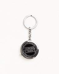 Measuring Tape Keychain Accessories in the color Black | hero:main:collection:new-arrivals,shirts,tops-shirts,all,tees,outerwear,denim,knits,accessories,sunglasses,hoodies,sweats,mens-hoodies-sweatshirts,shorts,pants,bottoms,crew-sweats,zip-ups,swim,sweatpants,graphics,lazy-tees,mens-swim,womens-swim,swim,basic-9twenty,button-ups,jerseys,thermals,shorts,trunks,cargos,denim-jeans,bottoms,bags,belts,wearables,gear,footwear,button-ups,basic-tops,jerseys, | product-card-slider