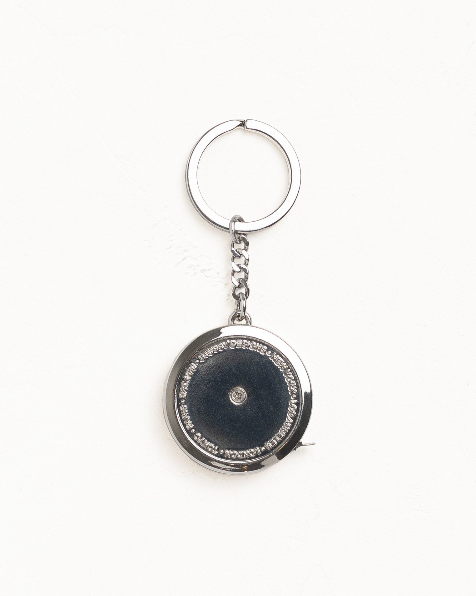 Stüssy Measuring Tape Keychain in Black, stainless steel | product-card-slider