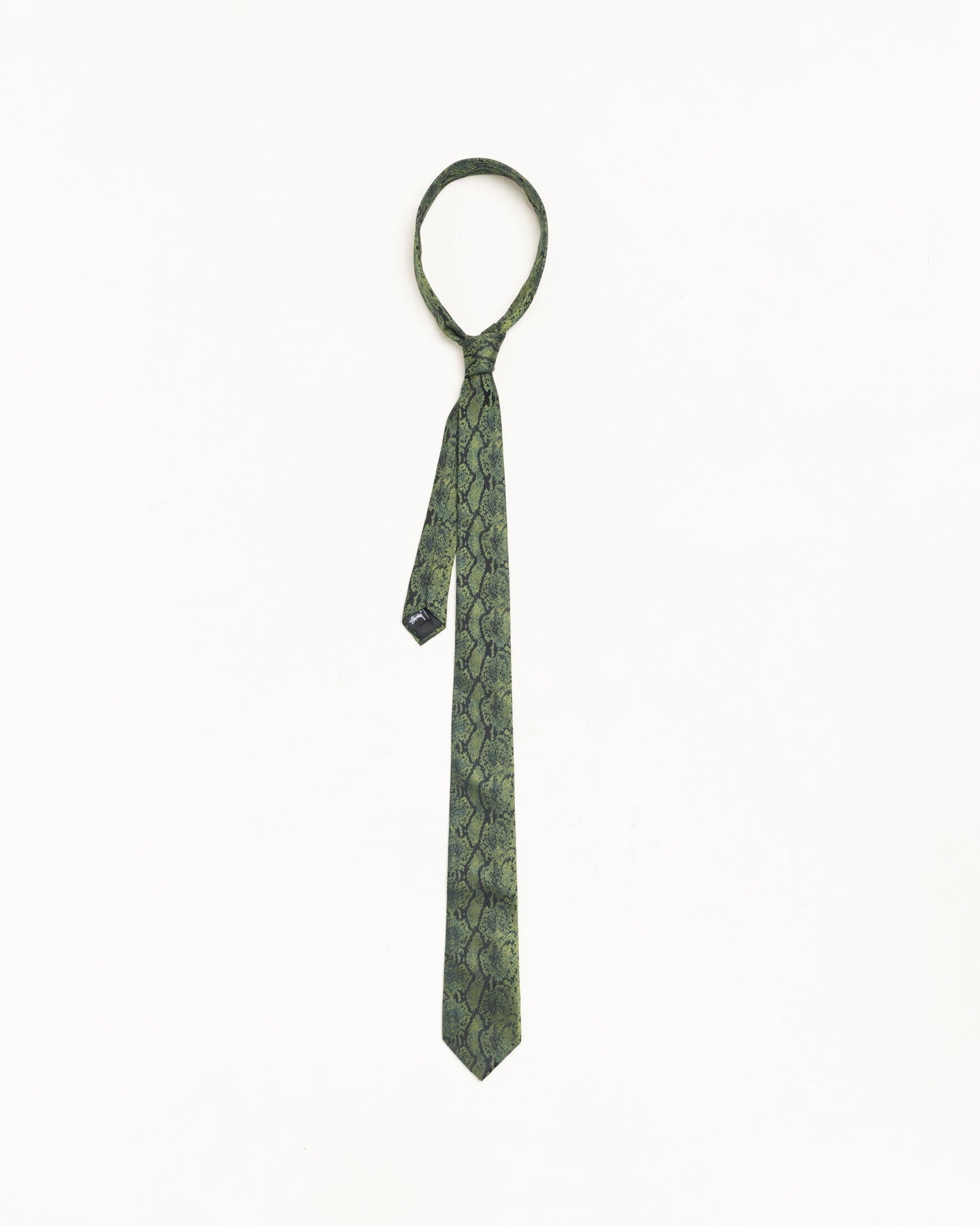 Silk Python Tie Unisex In Green | hero:main:collection:new-arrivals-3298660924,new-arrivals,shirts,tops-shirts,all,tees,outerwear,denim,knits,accessories,hoodies,sweats,shorts,pants,bottoms,crew-sweats,zip-ups,sweatpants,graphics,basic-9twenty,button-ups,shorts,cargos,denim-jeans,bottoms,bags,belts,wearables,gear,footwear,button-ups,basic-tops,jerseys,big-ol,classics,slim,jackets,all, | product-card-slider