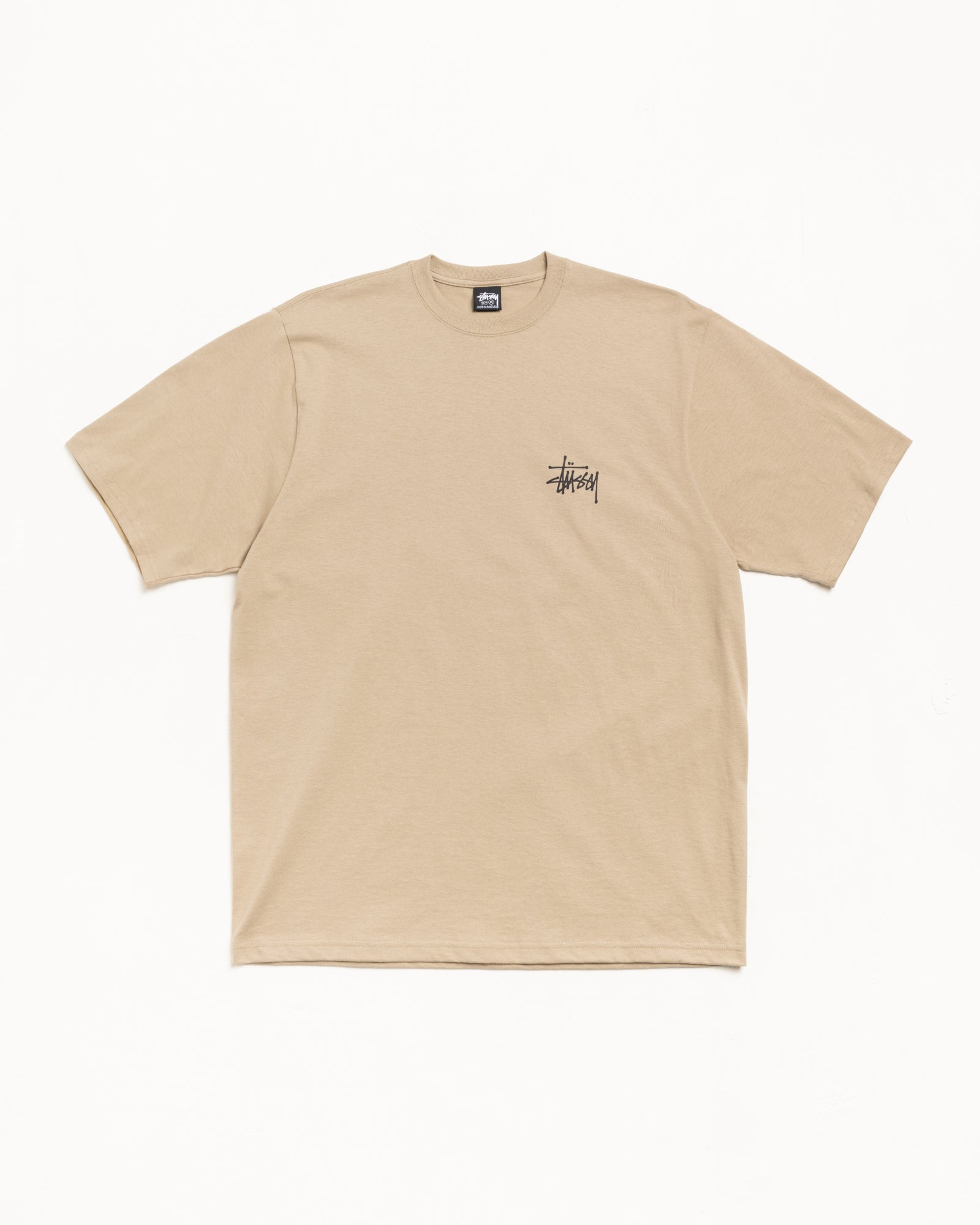 Basic Stussy Tee Mens Short Sleeve In Khaki | product-card-slider