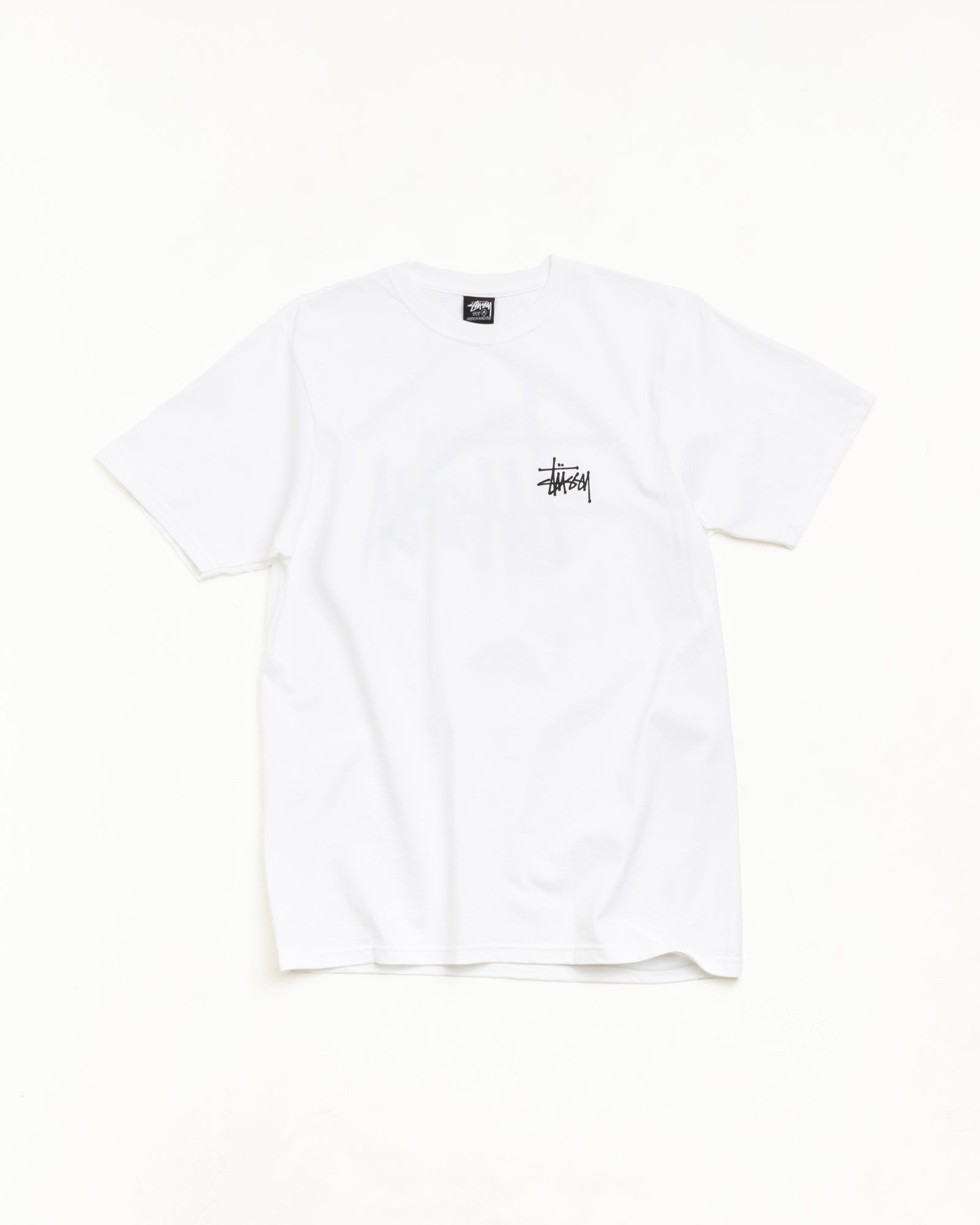 Basic Stüssy Tee Unisex Short Sleeve T-Shirt in White | product-card-slider