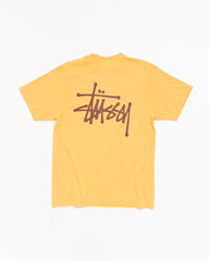 Basic Stussy Pig. Dyed Tee Unisex Short Sleeve In Marigold | hero:main:collection:new-arrivals,shirts,tops-shirts,all,tees,outerwear,denim,crew-sweats,knits,accessories,sunglasses,hoodies,sweats,mens-hoodies-sweatshirts,shorts,pants,bottoms,basic-stussy-sweats,basic-stussy-tees, | product-card-slider