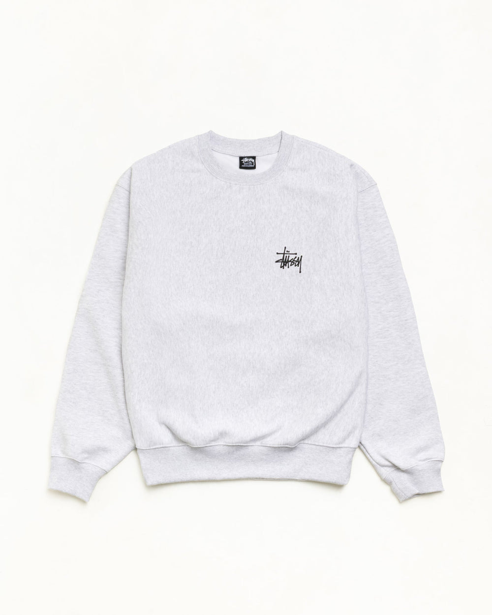 Basic Stüssy Crew fleece sweatshirt in Ash Heather | product-card-slider