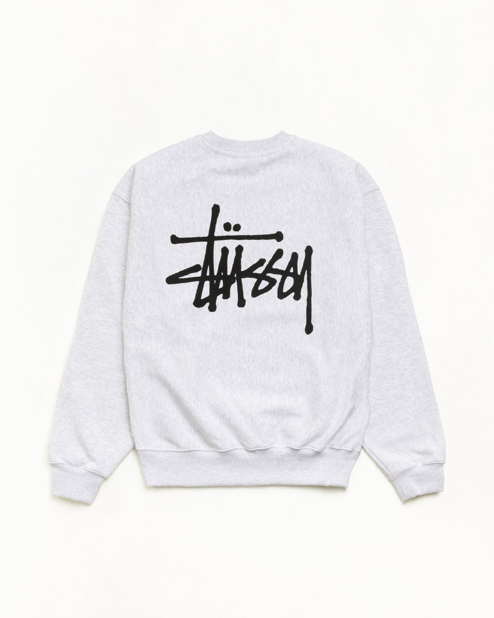 Basic Stüssy Crew Crew Sweats in Ash Heather | hero:main:collection:new-arrivals,shirts,tops-shirts,all,tees,outerwear,denim,crew-sweats,knits,accessories,sunglasses,hoodies,sweats,mens-hoodies-sweatshirts,shorts,pants,bottoms,basic-stussy-sweats,basic-stussy-tees, | product-card-slider