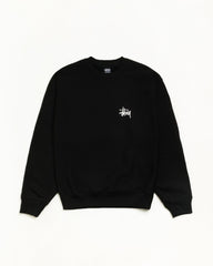 Basic Stüssy Crew Unisex Long Sleeve in Black | product-card-slider