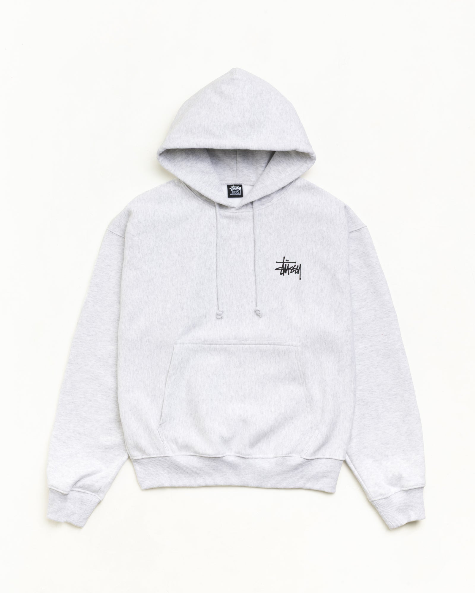 Basic Stüssy Hoodie Unisex Long Sleeve in Ash Heather | product-card-slider