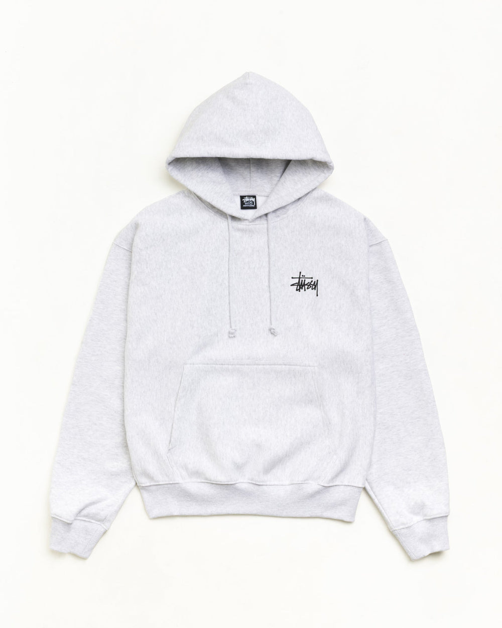 Basic Stüssy Hoodie Unisex Long Sleeve in Ash Heather | product-card-slider