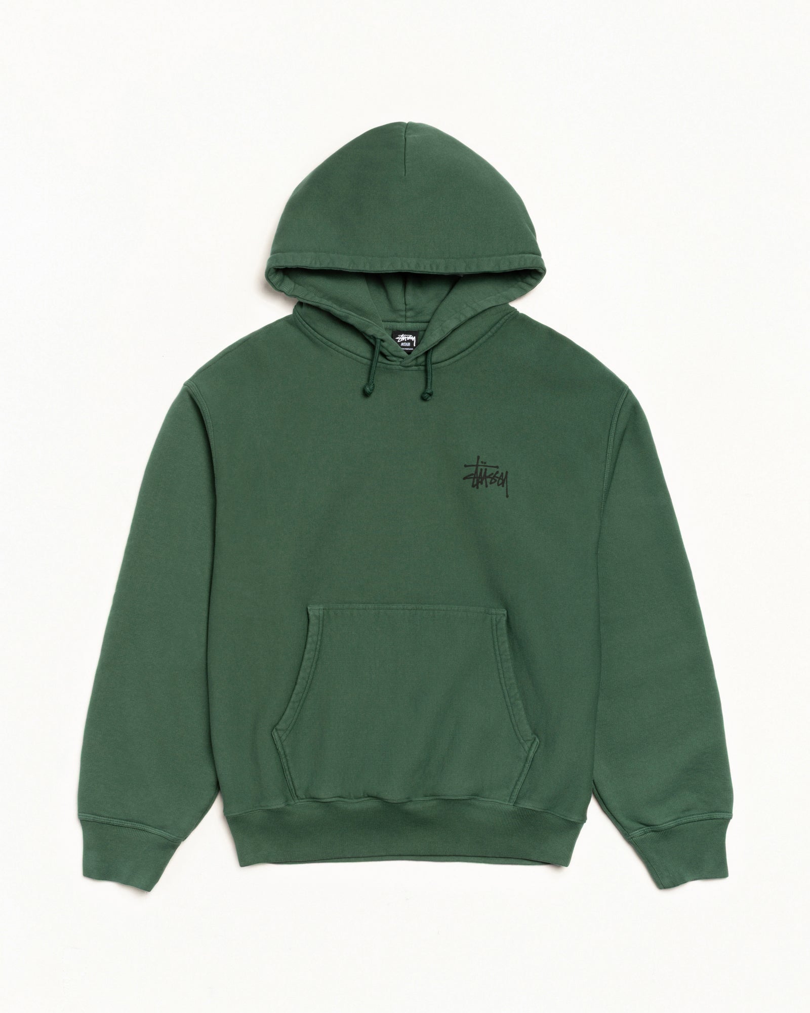 Basic Stussy Pig. Dyed Hood Mens Long Sleeve In Pine | product-card-slider