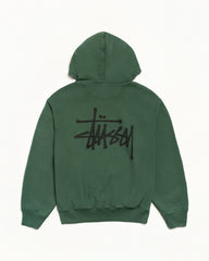 Basic Stussy Pig. Dyed Hood Mens Long Sleeve In Pine | hero:main:collection:sellable-inventory-w23-2026,new-arrivals,shirts,tops-shirts,all,tees,outerwear,denim,knits,accessories,sunglasses,hoodies,sweats,mens-hoodies-sweatshirts,shorts,pants,bottoms,basic-stussy-sweats,basic-stussy-tees, | product-card-slider