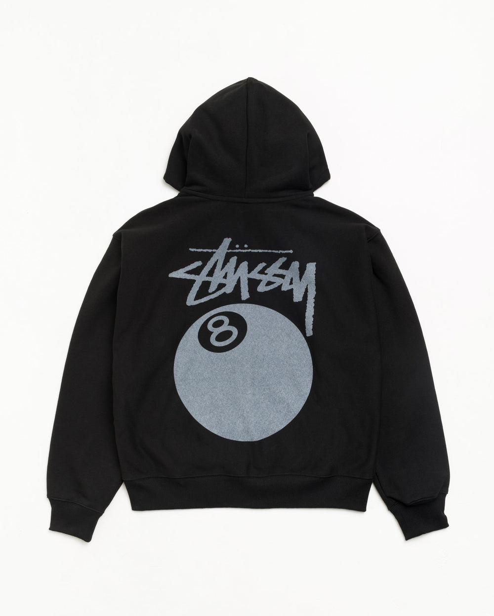8 Ball Zip Hood Unisex Long Sleeve In Black | product-card-slider