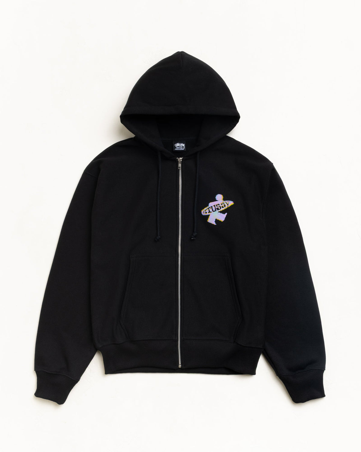 Dot Surf Zip Hood Unisex Long Sleeve In Black | hero:main:collection:shirts,tops-shirts,all,tees,outerwear,denim,knits,accessories,sunglasses,hoodies,sweats,mens-hoodies-sweatshirts,shorts,pants,bottoms,crew-sweats,zip-ups,swim,sweatpants, | product-card-slider