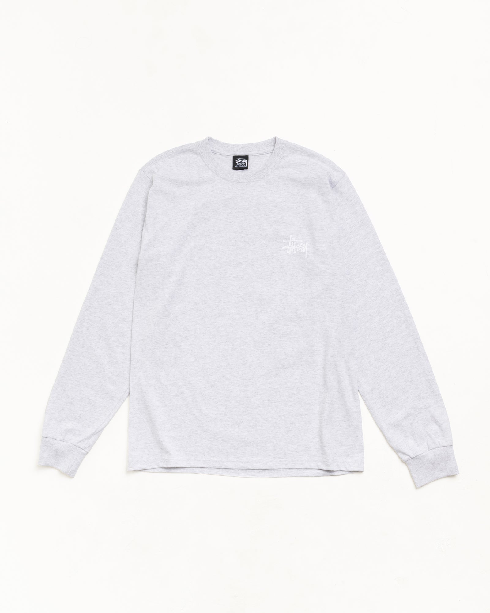 Basic Stussy Ls Tee Unisex Long Sleeve In Ash Heather | product-card-slider