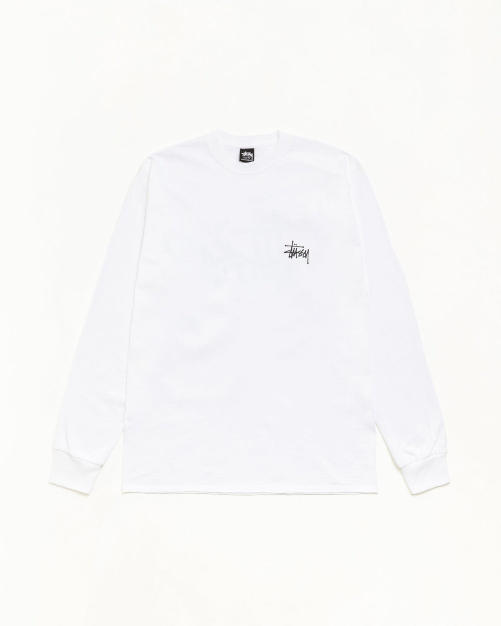 Basic Stüssy LS Tee unisex long sleeve in white cotton | product-card-slider