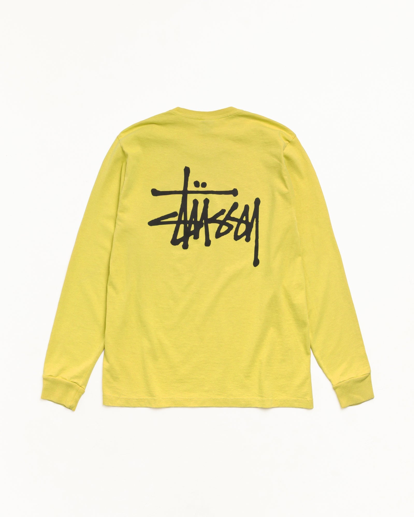 Basic Stussy Pig. Dyed Ls Tee Unisex Long Sleeve In Palm | hero:main:collection:new-arrivals,shirts,tops-shirts,all,tees,outerwear,denim,crew-sweats,knits,accessories,sunglasses,hoodies,sweats,mens-hoodies-sweatshirts,shorts,pants,bottoms,basic-stussy-sweats,basic-stussy-tees, | product-card-slider