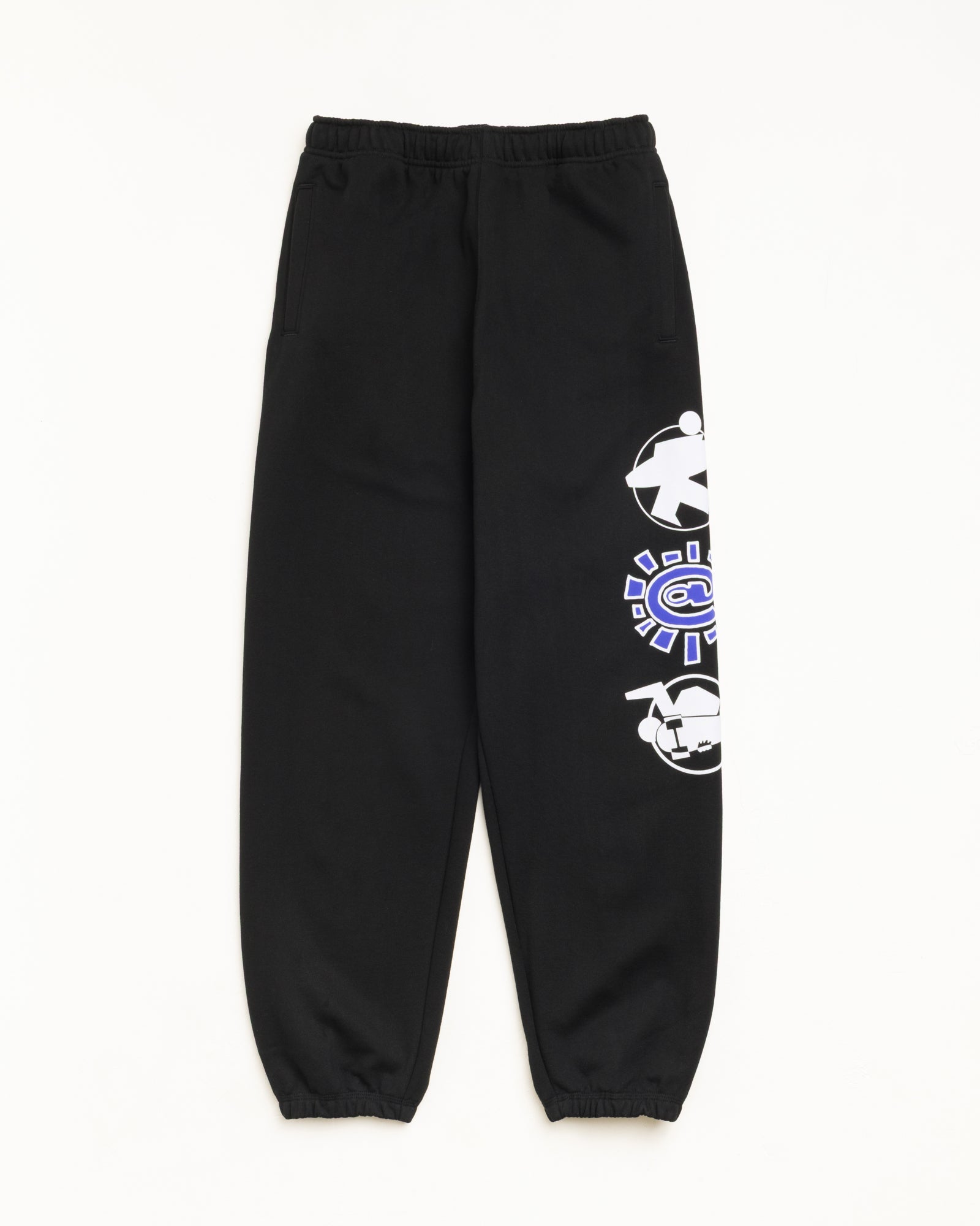 Stüssy & Always Stack Sweatpant Sweatpant in Black | hero:main:collection:new-arrivals,shirts,tops-shirts,all,tees,outerwear,denim,knits,accessories,sunglasses,hoodies,sweats,mens-hoodies-sweatshirts,shorts,pants,bottoms,crew-sweats,zip-ups,swim,sweatpants,graphics,lazy-tees,mens-swim,womens-swim,swim,shorts,trunks,cargos,denim-jeans,bottoms,basic-tops,jerseys,always,always-do-what-you-should-do, | product-card-slider