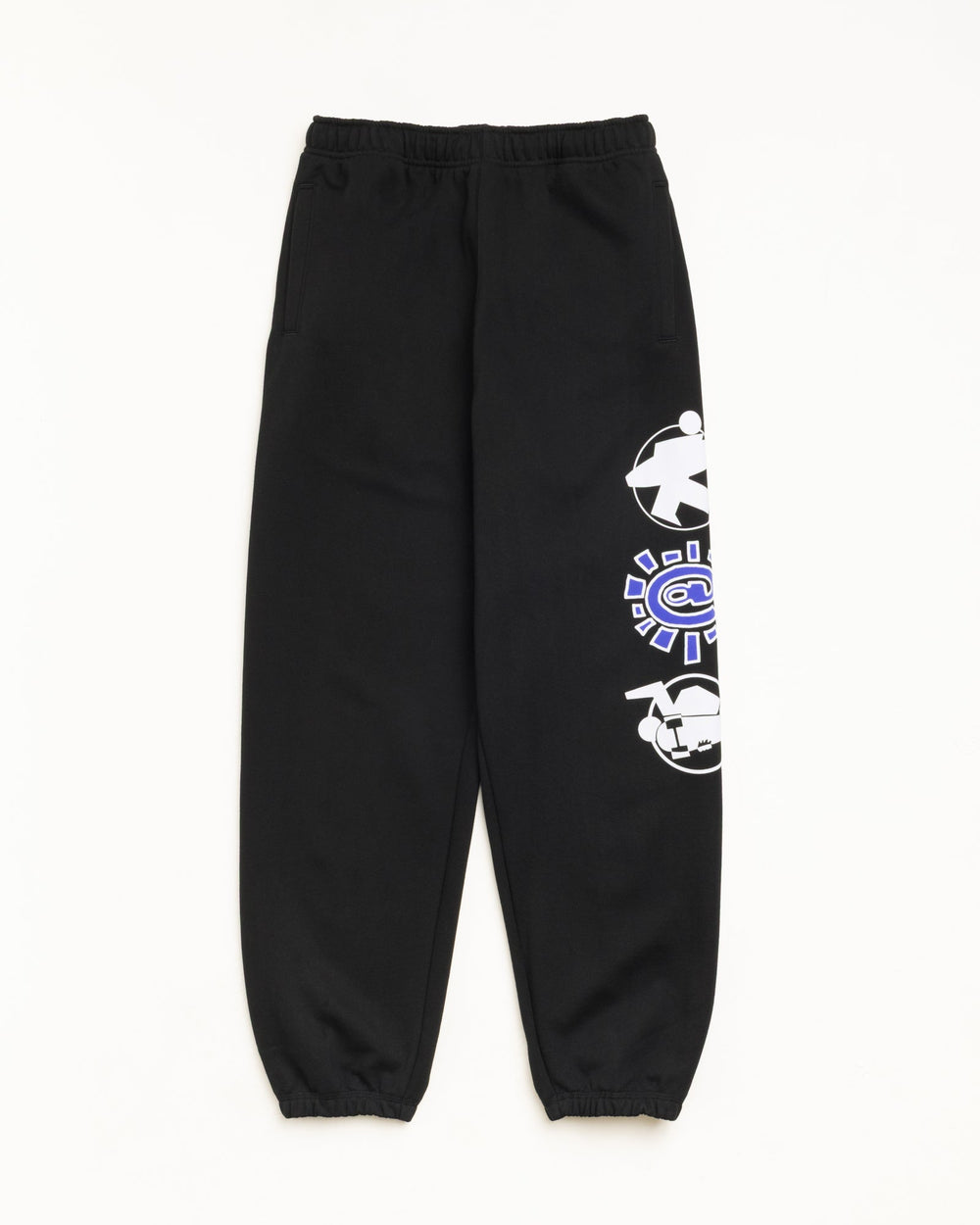 Stüssy & Always Stack Sweatpant Sweatpant in Black | hero:main:collection:new-arrivals,shirts,tops-shirts,all,tees,outerwear,denim,knits,accessories,sunglasses,hoodies,sweats,mens-hoodies-sweatshirts,shorts,pants,bottoms,crew-sweats,zip-ups,swim,sweatpants,graphics,lazy-tees,mens-swim,womens-swim,swim,shorts,trunks,cargos,denim-jeans,bottoms,basic-tops,jerseys,always,always-do-what-you-should-do, | product-card-slider