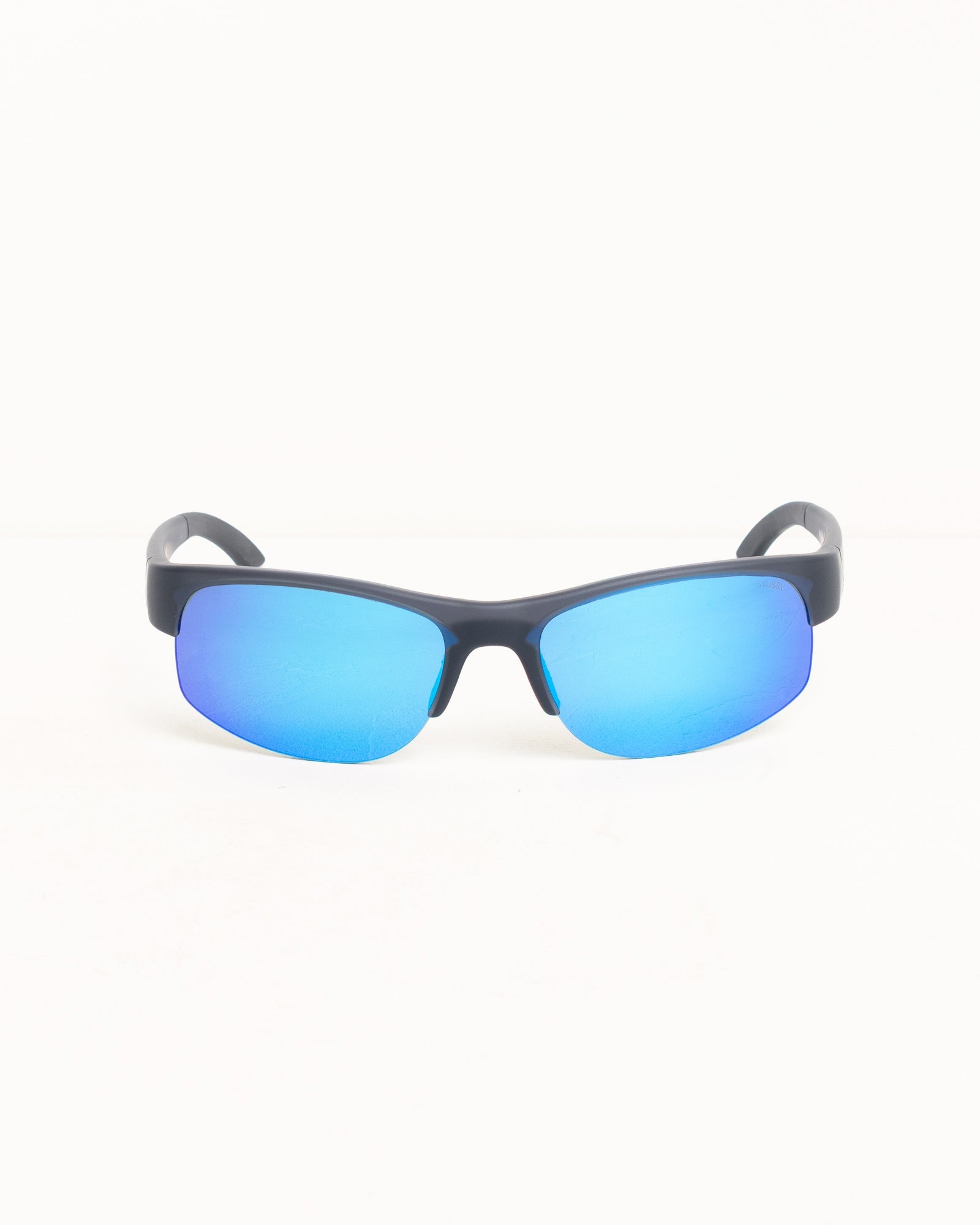 Hiro Sunglasses Unisex In Frost Black/blue Mirror Lens | hero:main:collection:new-arrivals,shirts,tops-shirts,all,tees,outerwear,denim,knits,accessories,sunglasses,hoodies,sweats,mens-hoodies-sweatshirts,shorts,pants,bottoms,crew-sweats,zip-ups,swim,sweatpants, | product-card-slider